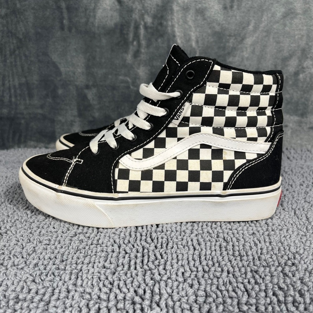 Vans Sk8-Hi Platform Checkerboard Black White High Top Sneakers US Missy 5